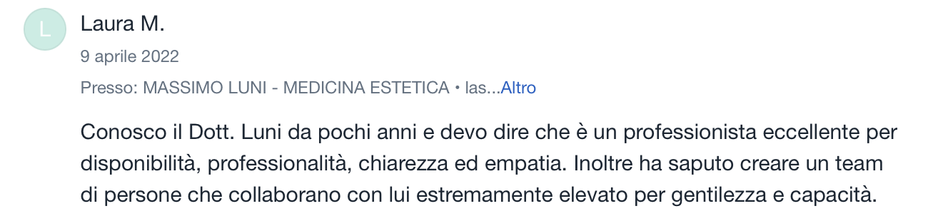 Recensione Dott Massimo Luni